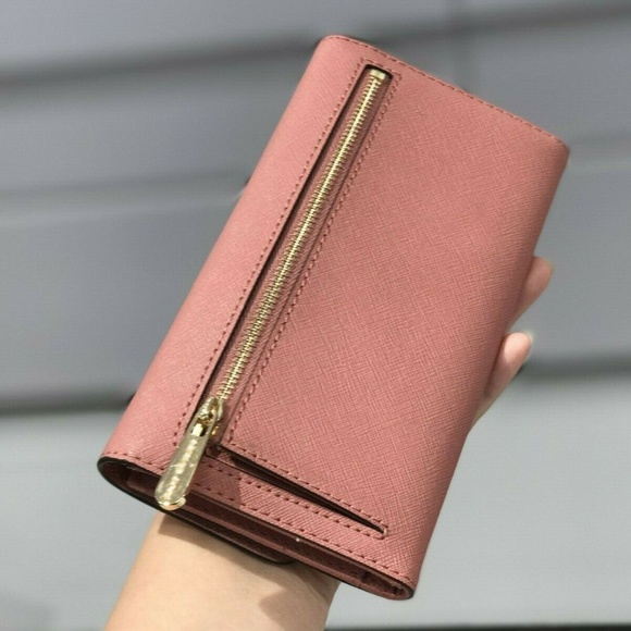 MICHAEL KORS JET SET LEATHER LG WALLET Rose - Picture 2 of 4